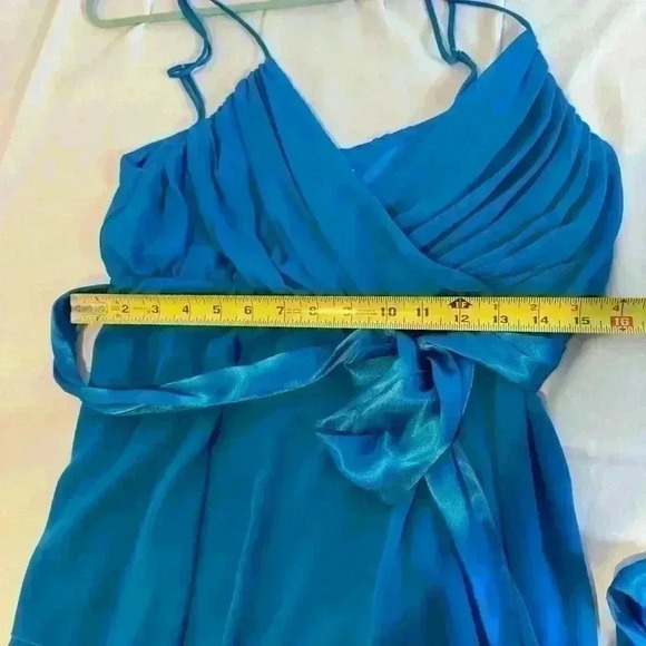 Allen by A.B.S.  Royal Blue Camisole Top with Silk Wrap Around Belt (Size L) - Picture 2 of 8